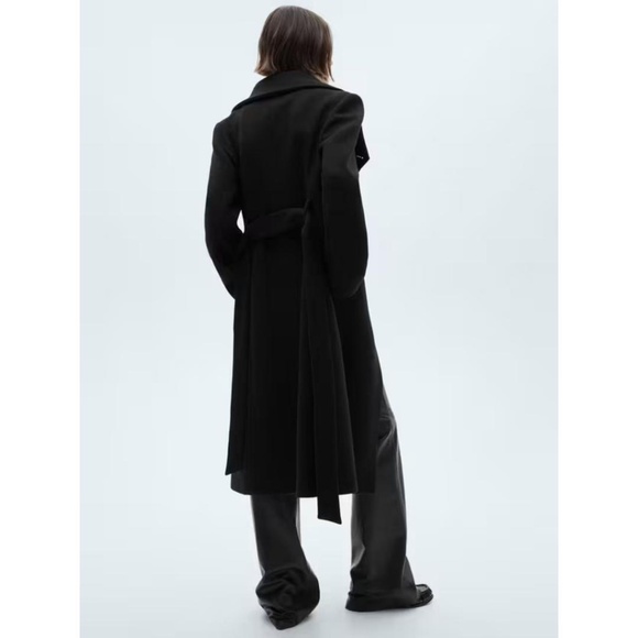 Mango Sirenita Belted Wool Blend Coat NWT - Picture 4 of 15